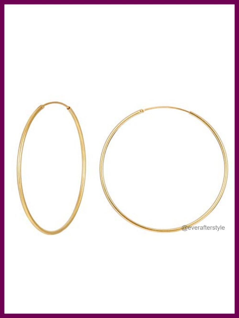 Thin Gold Hoops 1.2mm Sterling Silver Large Hoop Earrings Minimalist Skinny